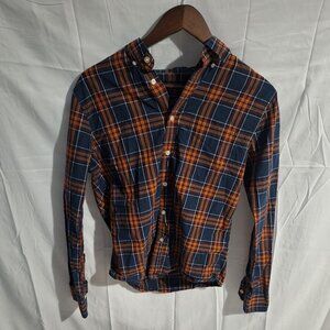Banana Republic Checkered Shirt Mens Small Vintage Button Up Workwear Top